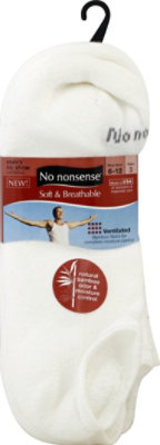 No Nonsense Socks Mens Soft No Show White 6-12 - 3 PR - Image 2