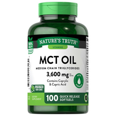  Natures Truth Mct Oil Softgels 1200mg - 100 CT 