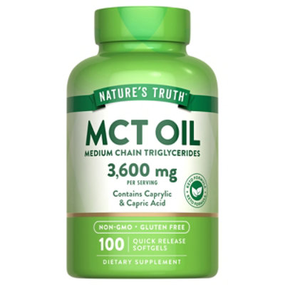  Natures Truth Mct Oil Softgels 1200mg - 100 CT 