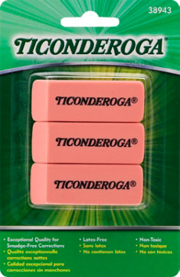 Ticonderoga Pink Eraser - 3 CT - Image 2