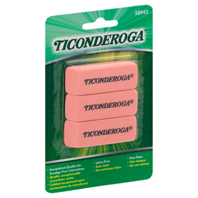 Ticonderoga Pink Eraser - 3 CT - Image 1