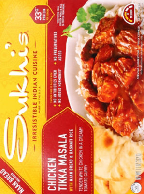 Sukhi's Indian Chicken Tikka Masala Curry with Naan & Basmati Rice Frozen Meal - 11 Oz - Image 5