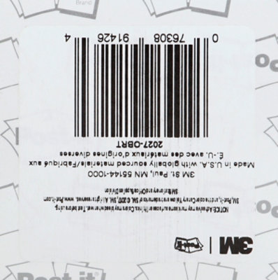 Post-it Notes Cube Optimistic Brights 3 In X 3 In 1 Cube/pack 620 Sheets/cu - EA - Image 3