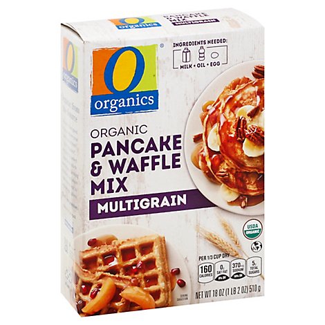O Organic Pancake & Waffle Mix Multigrain - 18 OZ