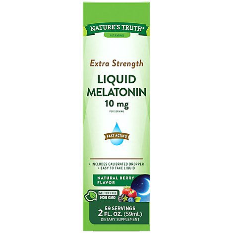 Nature's Truth Extra Strength Liquid Melatonin 10 mg - 2 Fl. Oz.