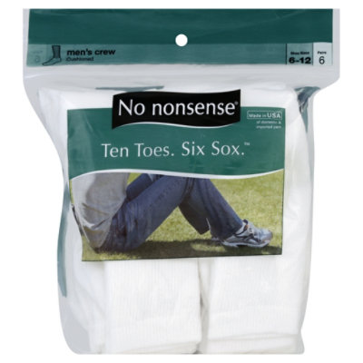 Mens Crew 6 Pair  White No.2 Qg - 6 PR