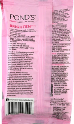 Ponds Brighten Face Wipes - 25 CT - Image 5