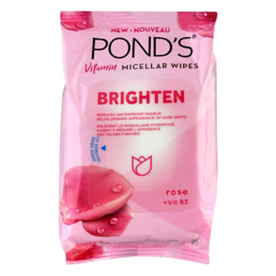 Ponds Brighten Face Wipes - 25 CT