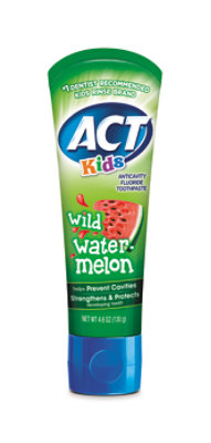 ACT Kids Watermelon Toothpaste - 4.60 Oz. - Image 2