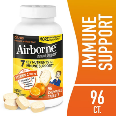 Airborne Citrus Chew Tabs - 96 CT - Image 2