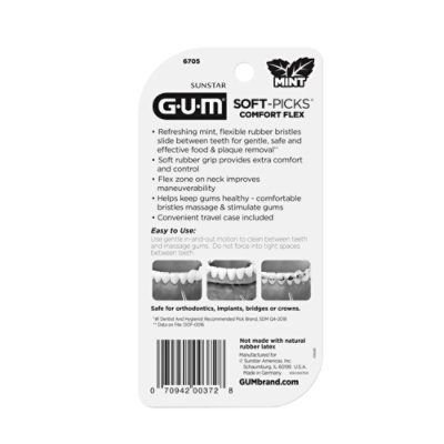 GUM Soft Picks Comfort Flex Dentist Recommended Dental Floss Picks - 80 Count - Image 2