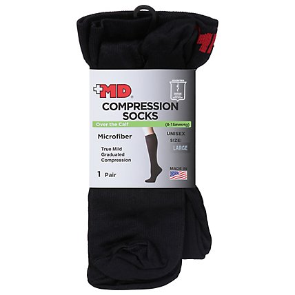 Md Micro-fiber Compression Socks-large-b - EA - Image 2