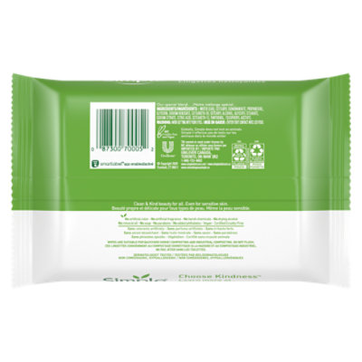 Simple Facial Care Cleansing Wipes - 2-25 CT - Image 4