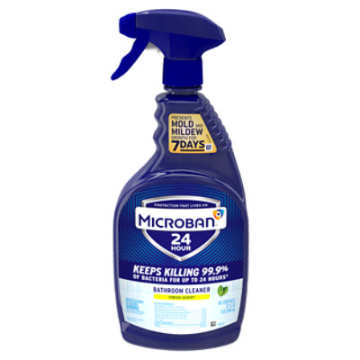 Microban 24 Hour Fresh Scent Bathroom Cleaner And Sanitizing Spray - 32 Fl. Oz.