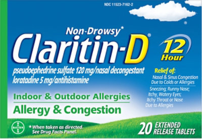 Claritin D 12 Hour Allergy And Congestion Tablets - 20 CT - Image 2