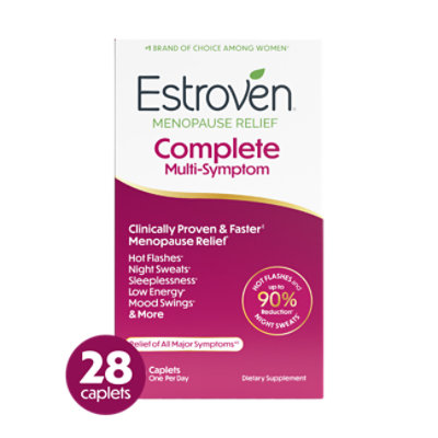 Estroven Complete Multi-Symptom Menopause Supplement Caplets - 28 Count - Image 4
