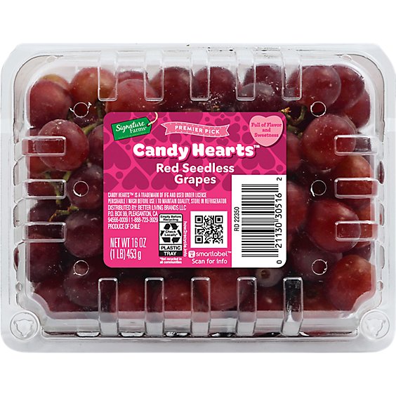 Grapes Candy Hearts - 1 LB