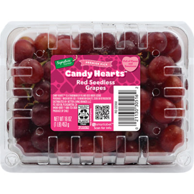 Grapes Candy Hearts - 1 LB - Image 1