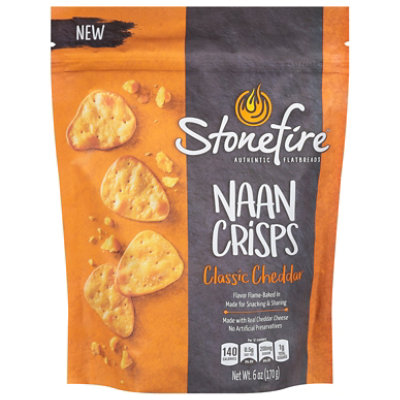 Stonefire Cheddar Naan Crisps - 6 OZ - Image 3