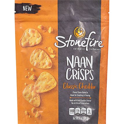 Stonefire Cheddar Naan Crisps - 6 OZ - Image 2