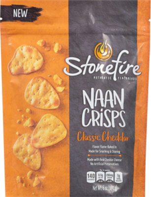 Stonefire Cheddar Naan Crisps - 6 OZ - Image 2