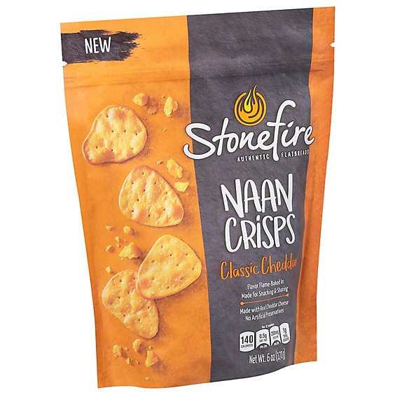 Stonefire Cheddar Naan Crisps - 6 OZ