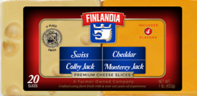 Finlandia 4 Cheese Slice Pack 16 Oz Shaw S