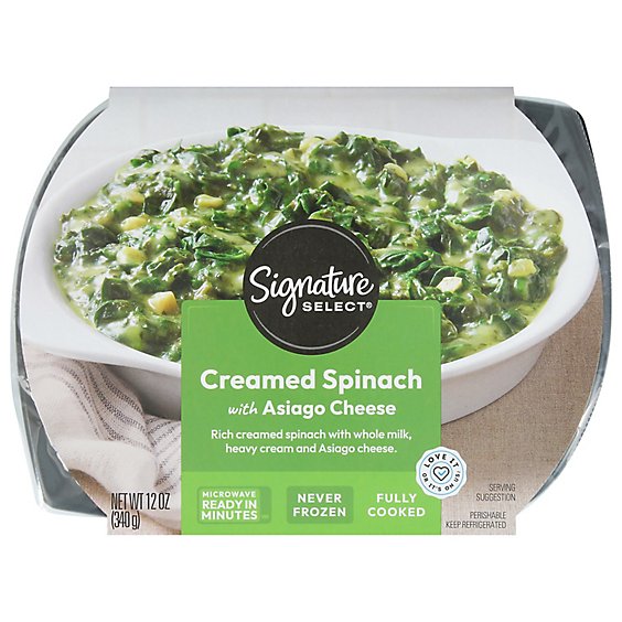 Signature Cafe Savory Asiago Creamed Spinach Side Dish - 12 OZ