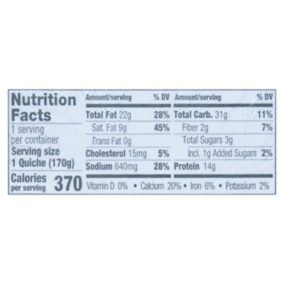 La Terra Fina Spinach And Artichoke Quiche  - 6 Oz - Image 2