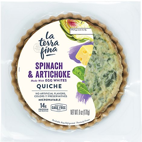 La Terra Fina Spinach & Artichoke Florentine Quiche - 6 OZ