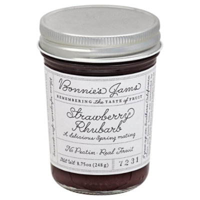 Bonnies Jams Jam Strawberry Rhubarb - 8.75 OZ - Image 1