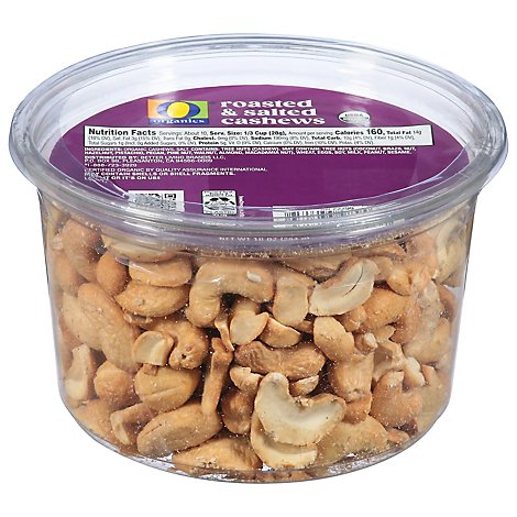 Cashews Roasted Salted Organic - 10 OZ