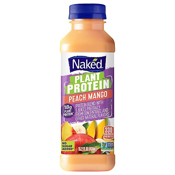 Naked Juice Plant Protein Blend Peach Mango - 15.2 OZ
