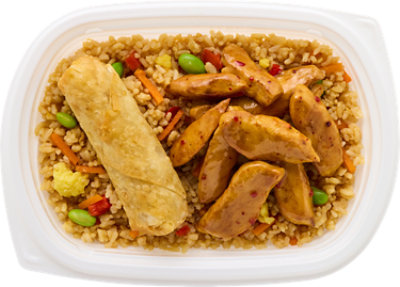 Kung Pao Chicken Rice & Egg Roll - Each - Image 1