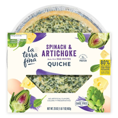 La Terra Fina Spinach And Artichoke Quiche - 23 Oz