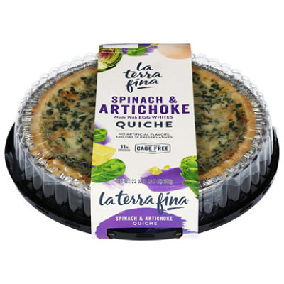 La Terra Fina Spinach And Artichoke Quiche - 23 Oz - Image 2