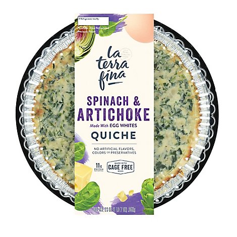 La Terra Fina Quiche Florentine Spinach Artichoke - 23 OZ