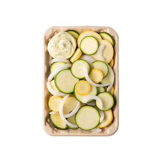 Plated Squash Baking Tray With Garlic Butter - 14 OZ