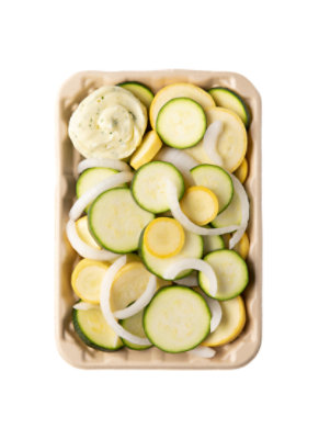 Plated Squash Baking Tray With Garlic Butter - 14 OZ