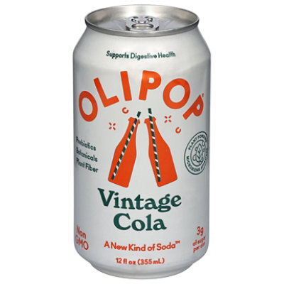 OLIPOP Vintage Cola Prebiotic Soda Can - 12 Fl. Oz. - Image 2