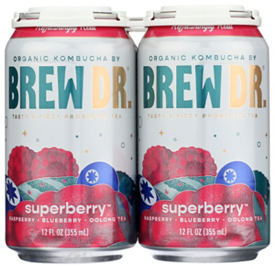 Brew Dr Kombucha Superberry - 4-12 FZ