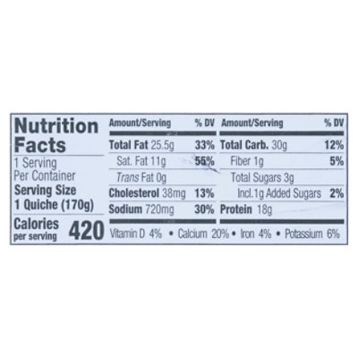 La Terra Fina Classic Lorraine Quiche  - 6 Oz - Image 3