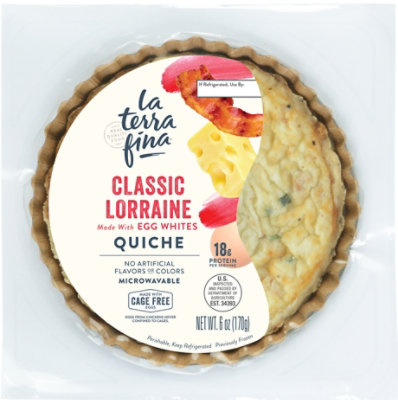 Nancy's Lorraine Quiche with Eggs Swiss Cheese Bacon Onion & Chives Frozen  Meal Box - 6 Oz - Vons