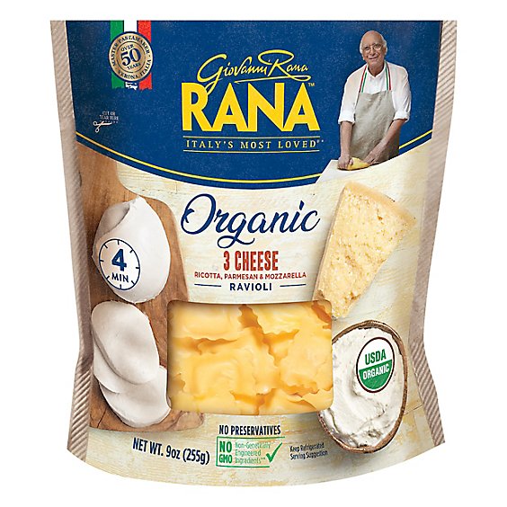 Rana Organic 3 Cheese Ravioli - 9 OZ