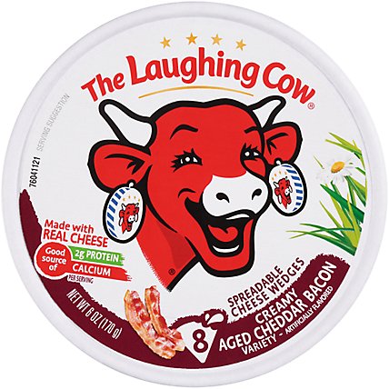The Laughing Cow Creamy Aged Cheddar Bacon Cheese Spread - 6 Oz - Image 1