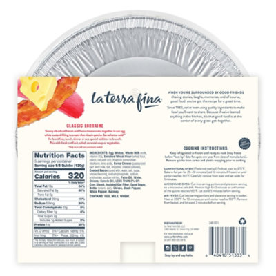 La Terra Fina Classic Lorraine Quiche - 23 Oz - Image 5