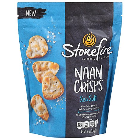 Stonefire Sea Salt Naan Crisps - 6 OZ