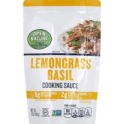Open Nature Sauce Cooking Lemongrass Basil - 7 OZ - Image 2