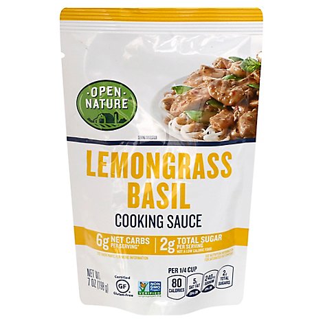 Open Nature Sauce Cooking Lemongrass Basil - 7 OZ