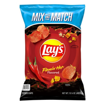 Lays Flamin Hot Flavor Potato Chips - 15.25 OZ